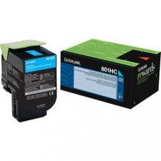 Lexmark Unison 801HC Toner Cartridge - Laser - High Yield - 3000 Pages Cyan - Cyan - 1 Each