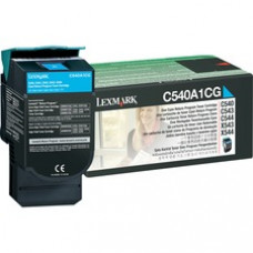 Lexmark C540A1CG Original Toner Cartridge - Laser - 1000 Pages - Cyan - 1 Each