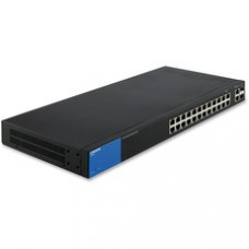 Linksys Business 24-Port Gigabit Smart Managed Switch with 2 Gigabit and 2 SFP Ports - 26 Ports - Manageable - 2 Layer Supported - Twisted Pair - Desktop - 1 Year Limited Warranty
