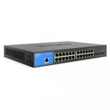 Linksys 24-Port Managed Gigabit Switch - 24 Ports - Manageable - TAA Compliant - 3 Layer Supported - Modular - 23.95 W Power Consumption - Optical Fiber, Twisted Pair - 5 Year Limited Warranty