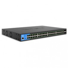 Linksys 48-Port Managed Gigabit PoE+ Switch - 48 Ports - Manageable - TAA Compliant - 3 Layer Supported - Modular - 740 W PoE Budget - Optical Fiber, Twisted Pair - PoE Ports - 5 Year Limited Warranty