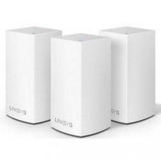 Linksys Velop Intelligent Mesh WiFi System- 3-Pack White (AC1300) - 2.40 GHz ISM Band - 5 GHz UNII Band(3 x Internal) - 162.50 MB/s Wireless Speed - 2 x Broadband Port - Gigabit Ethernet