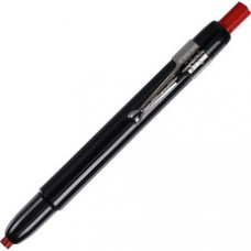 Listo Marking Pencils - Bold Point - Refillable - Red Lead - Black Barrel - 12 / Dozen