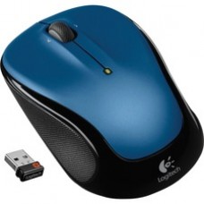 Logitech M325 Laser Wireless Mouse - Optical - Wireless - Radio Frequency - 2.40 GHz - Blue - 1 Pack - USB - Scroll Wheel