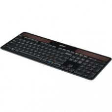 Logitech K750 Wireless Solar Keyboard - Wireless Connectivity - RF - USB Interface - English (Canada) - PC - Black