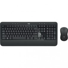 Logitech MK540 Advanced Wireless Keyboard and Mouse Combo for Windows, 2.4 GHz Unifying USB-Receiver, Multimedia Hotkeys, 3-Year Battery Life, for PC, Laptop - USB Wireless RF Keyboard - Black - USB Wireless RF Mouse - Optical - 1000 dpi - 3 Button -