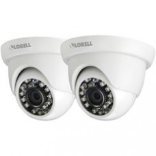Lorell 5 Megapixel HD Surveillance Camera - 2 Pack - Dome - 65 ft Night Vision - CMOS - Weather Proof, Dust Proof