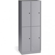 Lorell Trace Quad Locker - 1 Shelve(s) - Key Lock - for Shoes, Jacket - Overall Size 65.9