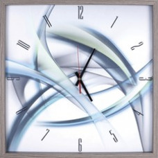 Lorell Green Lines Decorative Wall Clock - Analog - Quartz - Wood Case