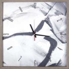 Lorell Black & Gray Decorative Wall Clock - Analog - Quartz - Wood Case