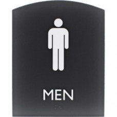 Lorell Restroom Sign - 1 Each - Men Print/Message - 6.8