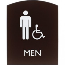 Lorell Restroom Sign - 1 Each - Men Print/Message - 6.8
