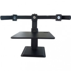 Lorell Deluxe Light-Touch 3-Monitor Desk Riser - Up to 32