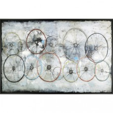 Lorell Bike Wheels Framed Canvas Art - 60.50