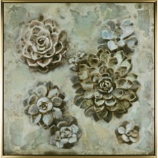 Lorell Succulent Floral Design Framed Canvas Art - 32.50