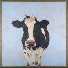 Lorell Cow Animal Framed Canvas Art - 36.50