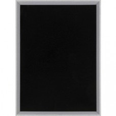 Lorell Black Glassboard - Black Glass Surface - Styrene Frame - 1 Each