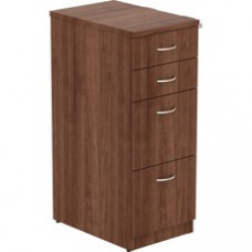 Lorell Walnut Laminate 4-drawer File Cabinet - 15.5