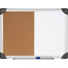 Lorell Dry Erase Aluminum Frame Cork Combo Boards 1 EA
