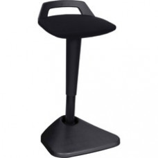 Lorell Pivot Chair - Black Fabric Seat - Square Base - 1 Each