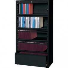 Lorell Receding Lateral File with Roll Out Shelves - 36