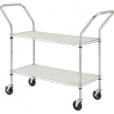 Lorell Light Duty Mobile Cart - Dual Handle - 4 Casters - 18