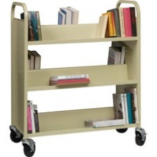 Lorell Double-sided Book Cart - 6 Shelf - 200 lb Capacity - 5