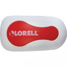 Lorell Rare Earth Magnet Board Eraser - Magnetic - Red, White - Plastic - 1Each
