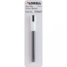 Lorell Dry/Wet Erase Marker - White - 1 Each
