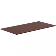 Lorell Electric Height-Adjustable Mahogany Knife Edge Tabletop - Rectangle Top - 48