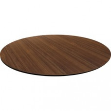 Lorell Knife Edge Banding Round Conference Tabletop - Walnut Round, Laminated Top - 1