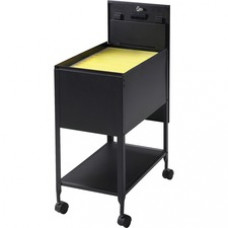 Lorell Standard Mobile File - 4 Casters - 13.5" Width x 24.8" Depth x 28.3" Height - Black