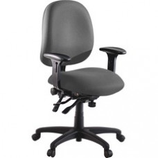 Lorell High Performance Task Chair - Gray Seat - Gray Back - Metal Frame - 5-star Base - 20