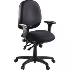 Lorell High Performance Task Chair - Black Seat - Black Back - Metal Frame - 5-star Base - 20