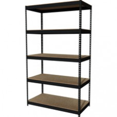 Lorell Riveted Steel Shelving - 5 Compartment(s) - 84