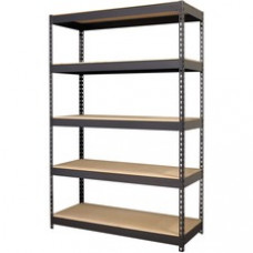 Lorell Riveted Steel Shelving - 5 Compartment(s) - 72