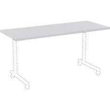 Lorell Rectangular Invent Tabletop - Light Gray - Rectangle Top - 60