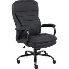 Lorell Executive Chair - Leather Black Seat - 5-star Base - Black - 22.44