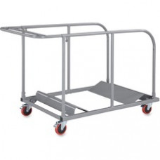Lorell Round Planet Table Trolley Cart - Steel - 32.8