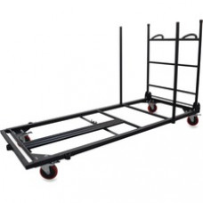 Lorell Blow Mold Rectangular Table Trolley Cart - Steel - 30