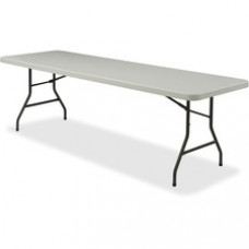 Lorell Rectangular Banquet Table - Light Gray Rectangle Top - Dark Gray Base x 96