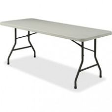 Lorell Rectangular Banquet Table - Light Gray Rectangle Top - Dark Gray Folding Base x 60