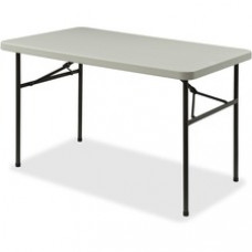 Lorell Rectangular Banquet Table - Light Gray Rectangle Top - Dark Gray Base x 48