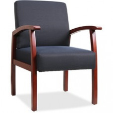 Lorell Deluxe Guest Chair - Cherry Frame - Midnight Blue - 24