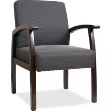 Lorell Deluxe Guest Chair - Espresso Frame - Charcoal - 24