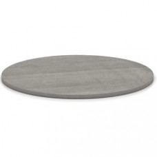 Lorell Weathered Charcoal Round Conference Table - Weathered Charcoal Laminate Round Top - 1