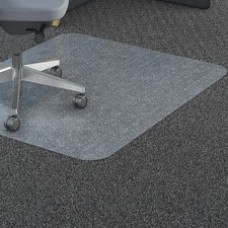 Lorell Polycarbonate Rectangular Studded Chairmats - Carpeted Floor - 48
