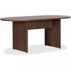 Lorell Essentials Walnut Laminate Oval Conference Table - 1.3