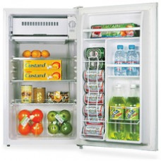 Lorell 3.3 cu.ft. Compact Refrigerator - 3.30 ft³ - Manual Defrost - Reversible - 3.30 ft³ Net Refrigerator Capacity - Black, Light Blue, White - Steel, Fiberglass, Plastic
