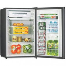 Lorell 3.3 cu.ft. Compact Refrigerator - 3.30 ft³ - Manual Defrost - Reversible - 3.30 ft³ Net Refrigerator Capacity - Black - Steel, Fiberglass, Plastic